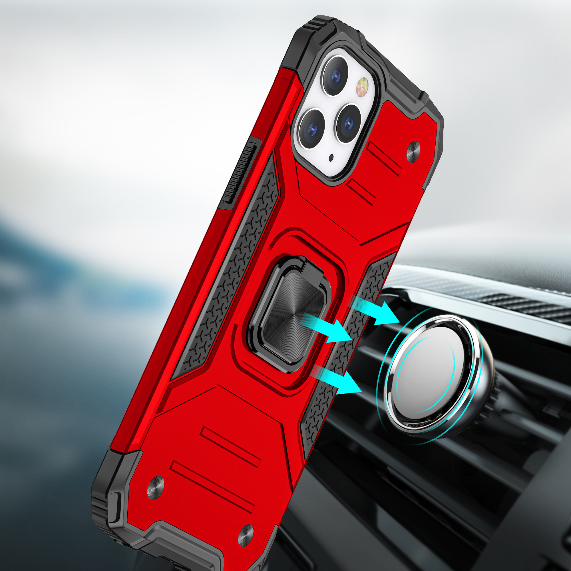For Apple iPhone 12 /Pro Max Case Armor Hybrid Ring Holder Kickstand Shock Cover - Picture 32 of 41