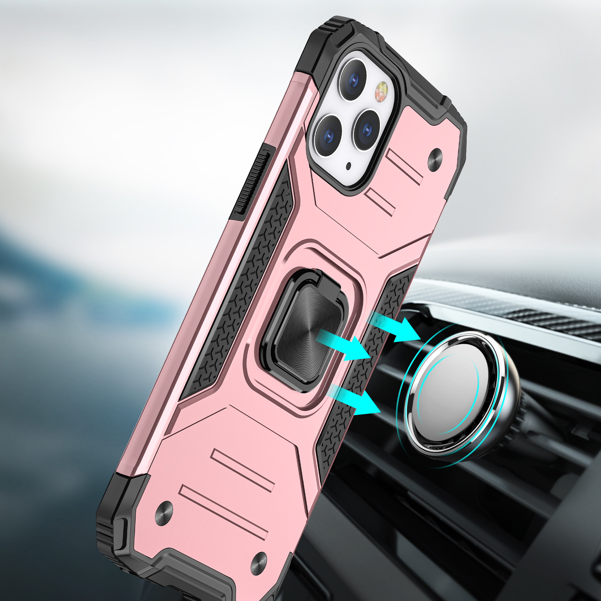For Apple iPhone 12 /Pro Max Case Armor Hybrid Ring Holder Kickstand Shock Cover - Picture 37 of 41