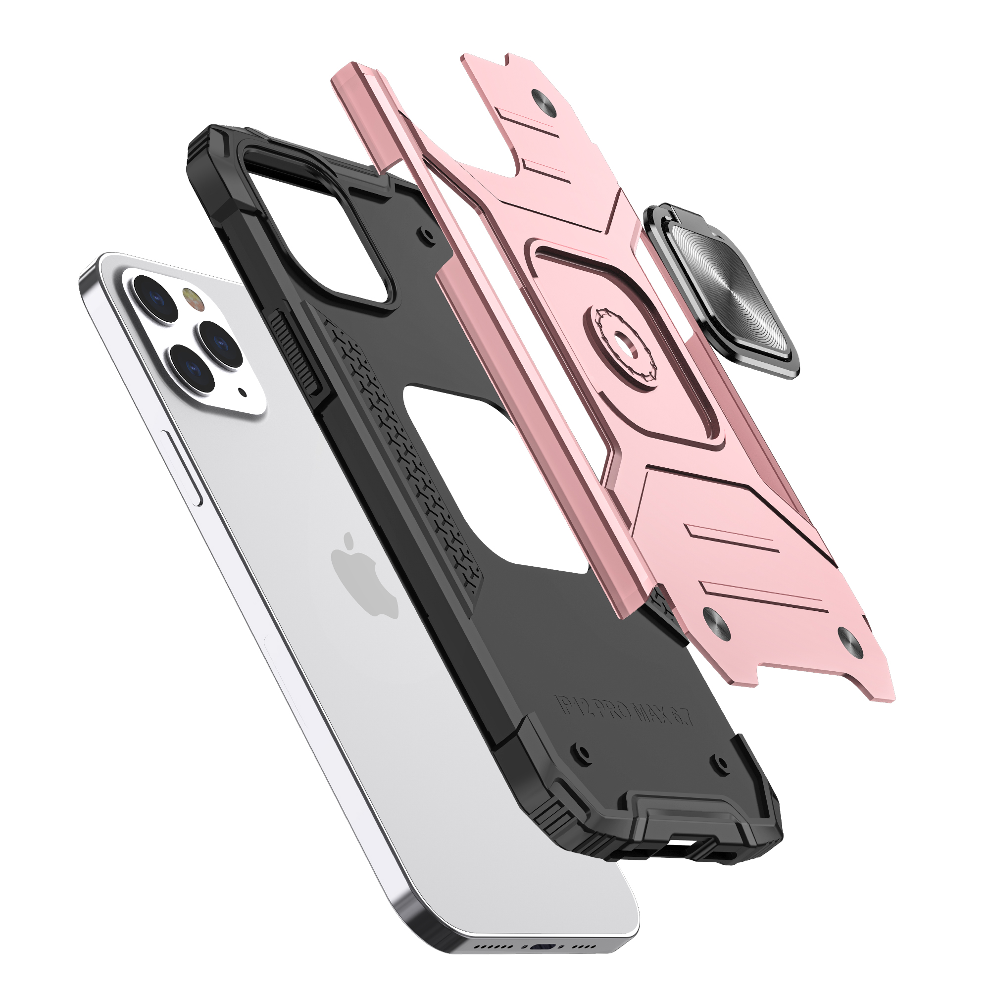 For Apple iPhone 12 /Pro Max Case Armor Hybrid Ring Holder Kickstand Shock Cover - Picture 40 of 41