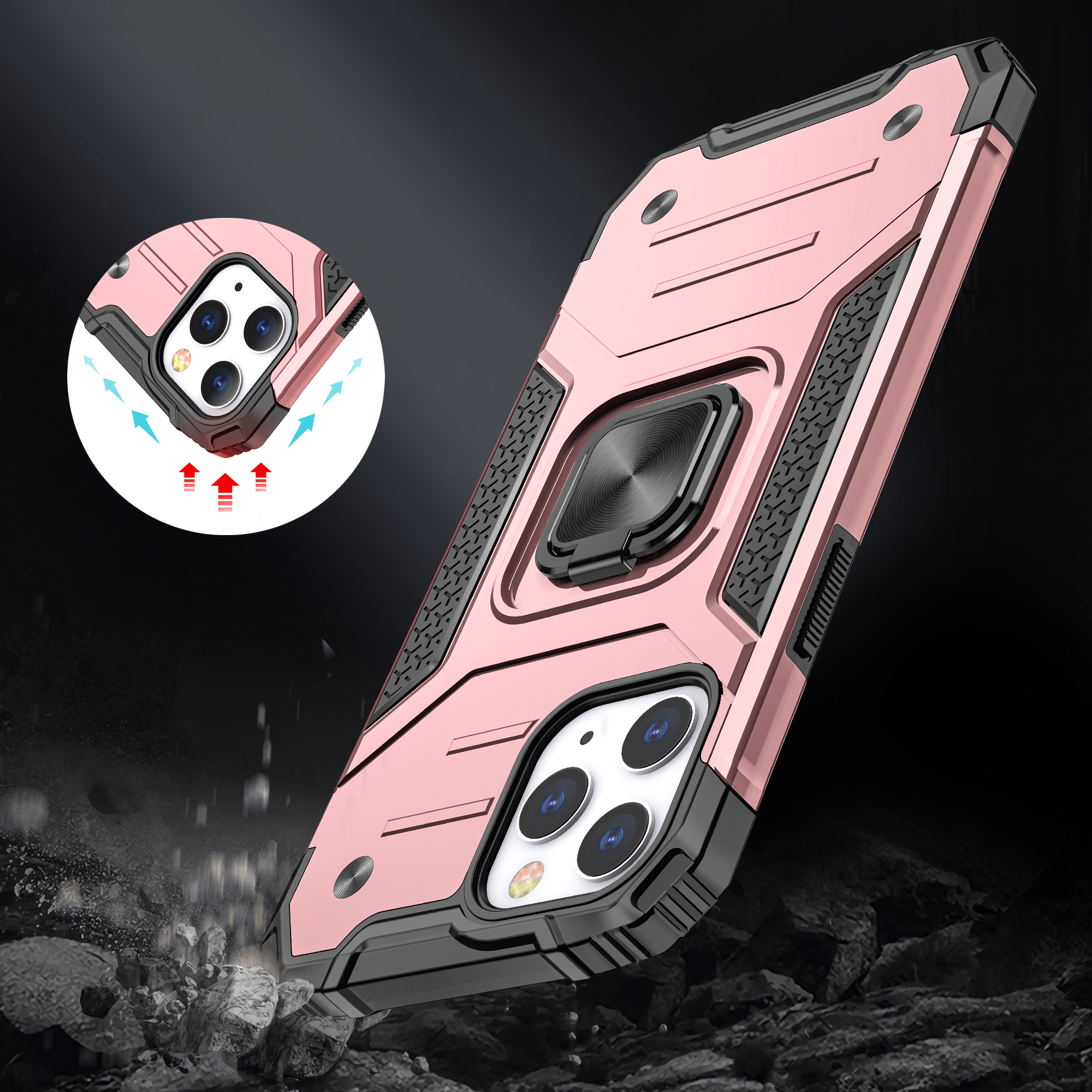 For Apple iPhone 12 /Pro Max Case Armor Hybrid Ring Holder Kickstand Shock Cover - Picture 38 of 41