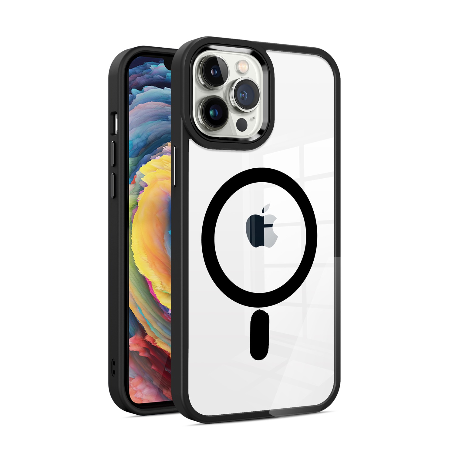 Für Apple iPhone 12 Pro Max MagSafe kompatibel klar TPU Farbe Rahmen Hülle Cover - Bild 9 von 28