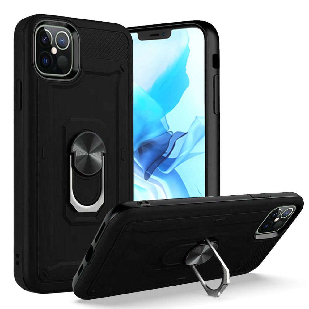 For Apple iPhone 12 /Pro Max Mini Hybrid 2 in 1 Rotating Ring Stand Case Cover - Picture 10 of 39