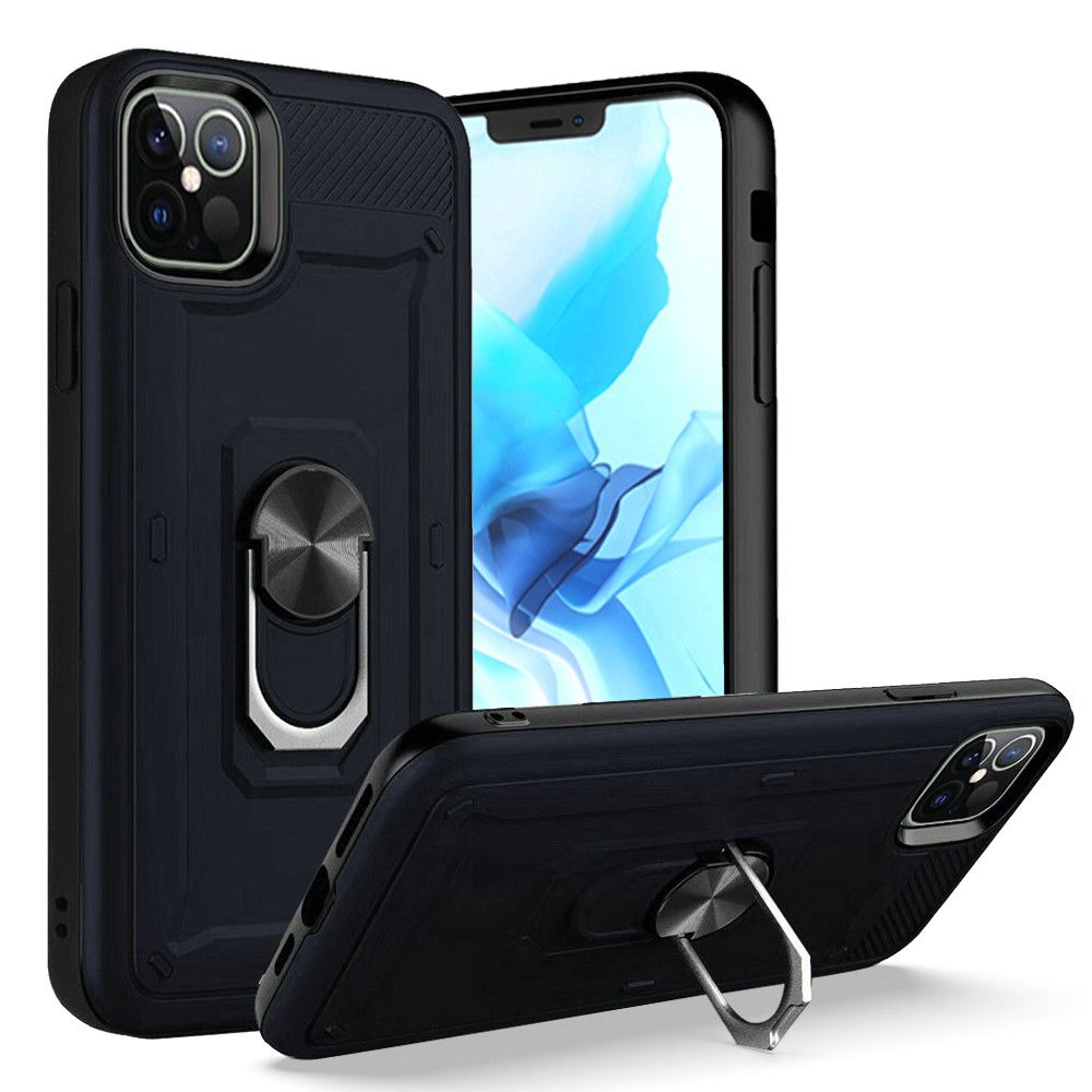 For Apple iPhone 12 /Pro Max Mini Hybrid 2 in 1 Rotating Ring Stand Case Cover - Picture 17 of 39