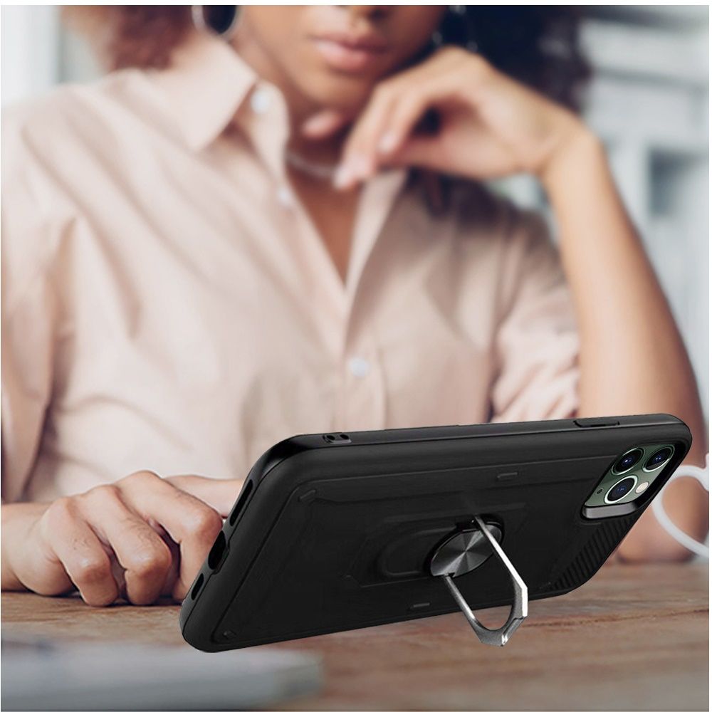 For Apple iPhone 12 /Pro Max Mini Hybrid 2 in 1 Rotating Ring Stand Case Cover - Picture 24 of 39