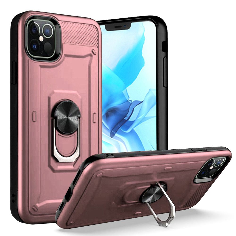 For Apple iPhone 12 /Pro Max Mini Hybrid 2 in 1 Rotating Ring Stand Case Cover - Picture 34 of 39