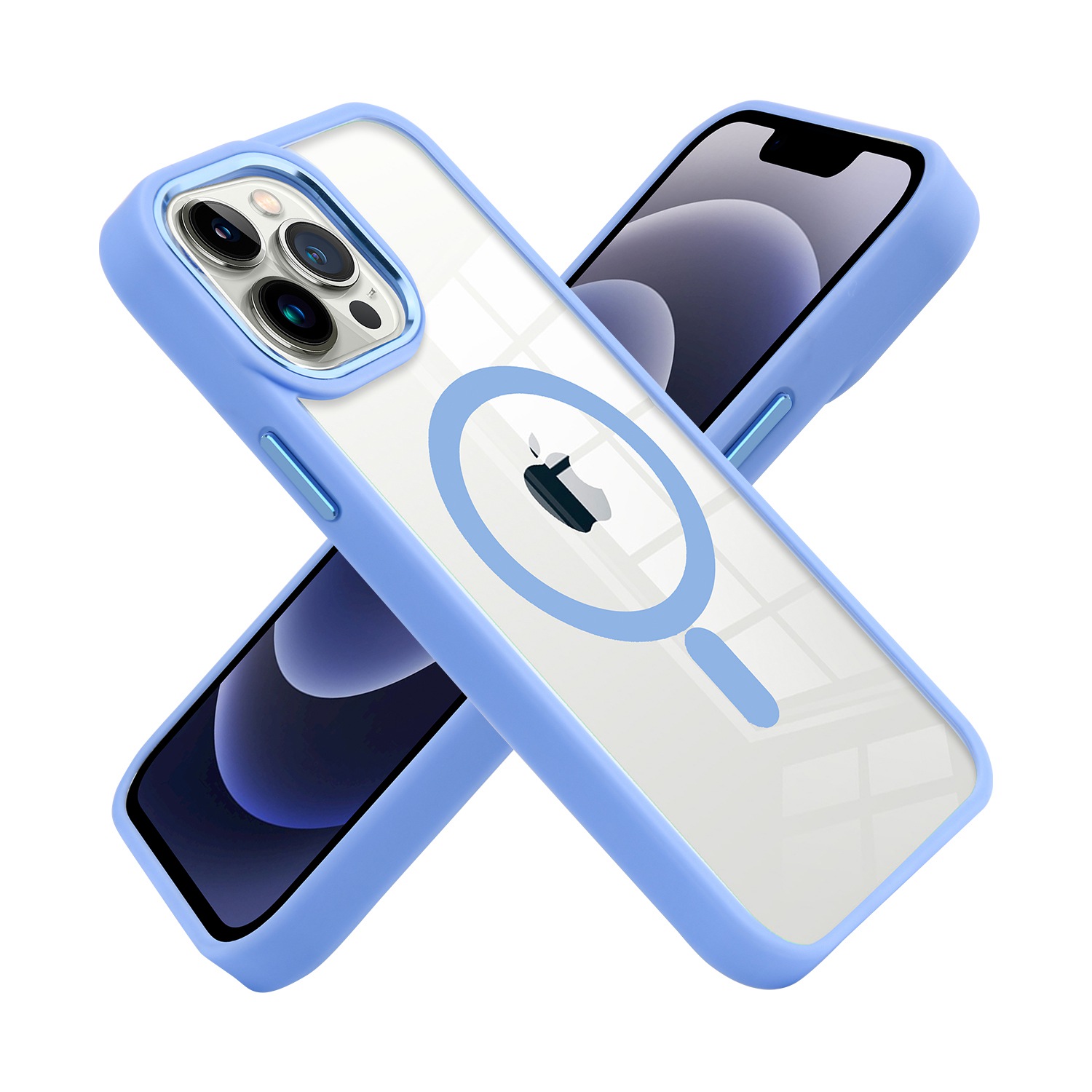 For Apple iPhone 13 /Pro Max MagSafe Compatible Clear Color Frame TPU Case Cover - Picture 35 of 40