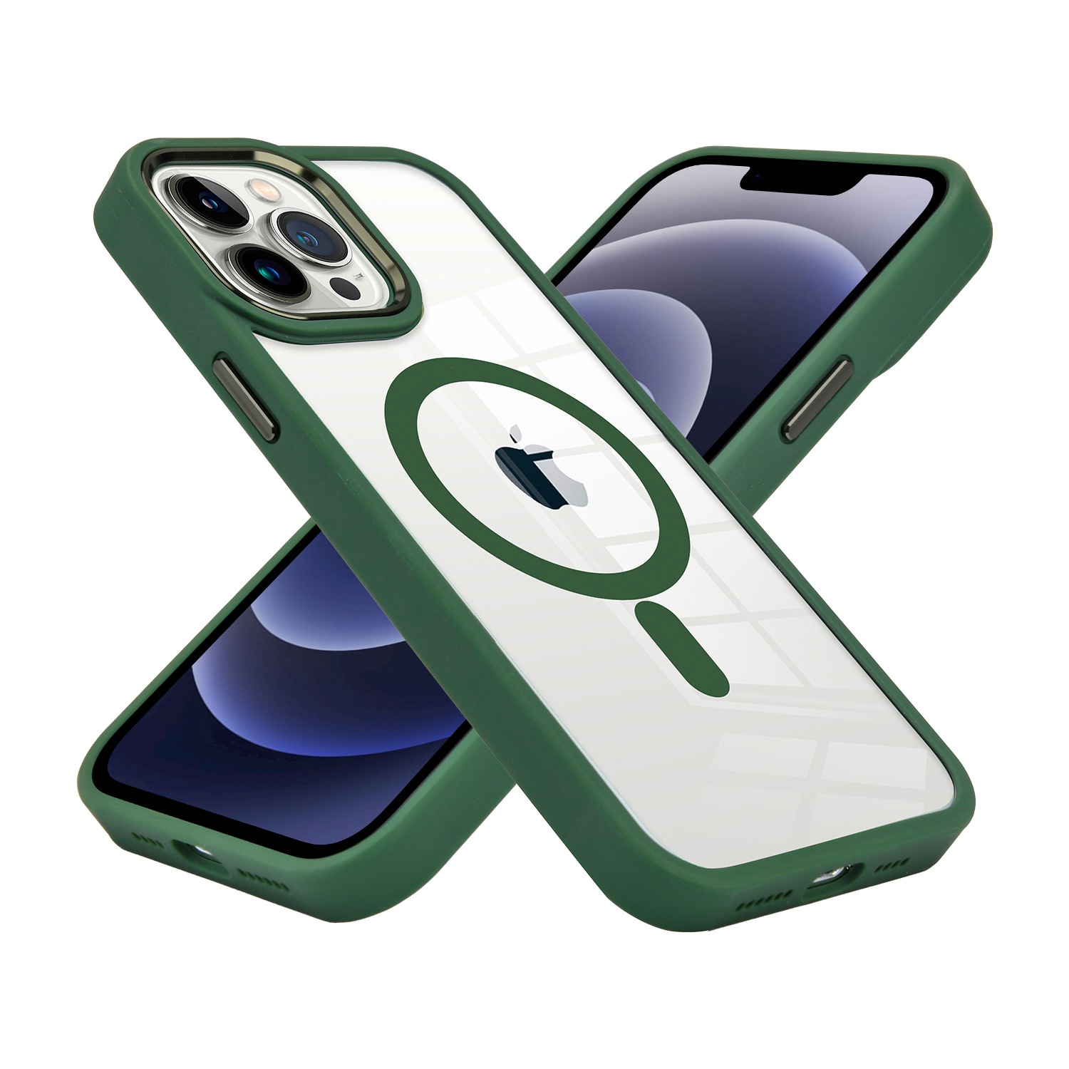 For Apple iPhone 13 /Pro Max MagSafe Compatible Clear Color Frame TPU Case Cover - Picture 23 of 40