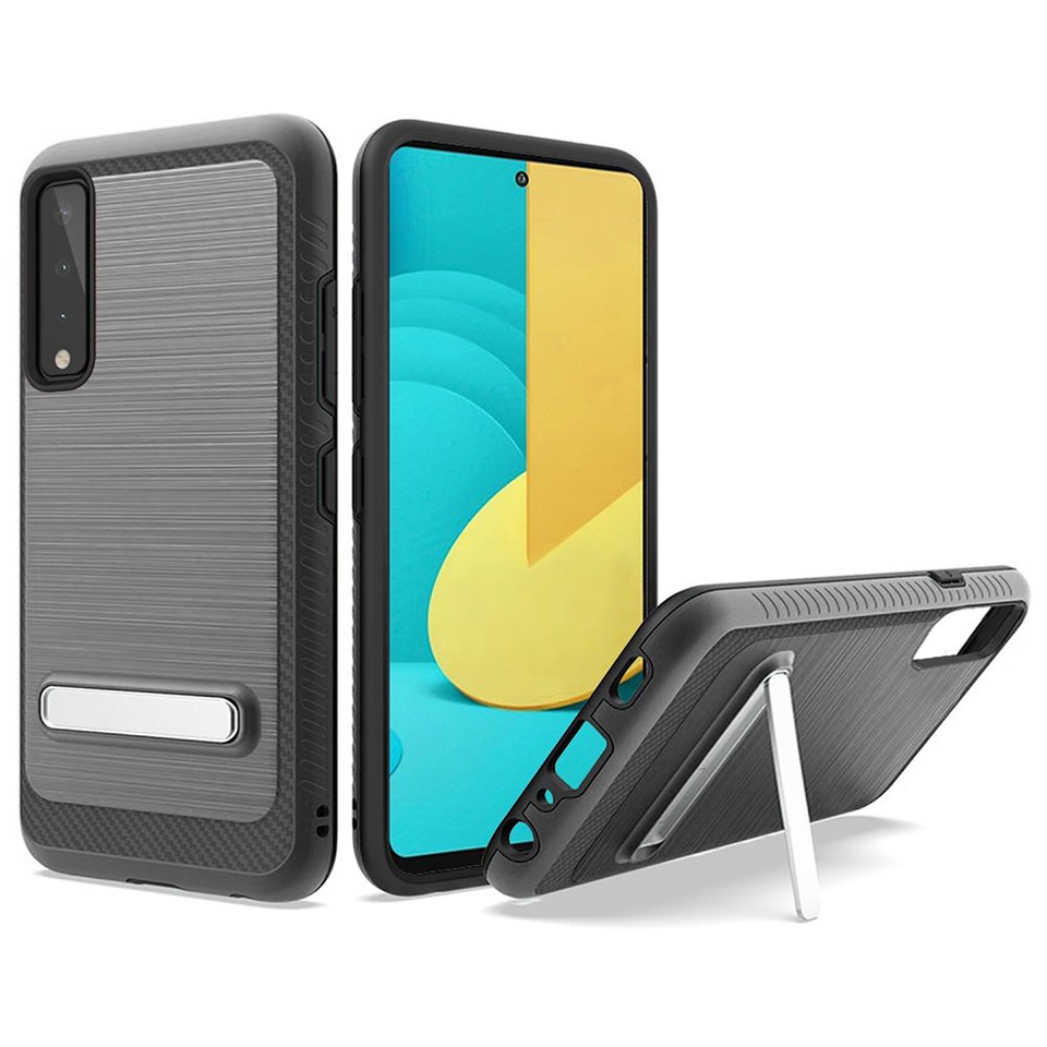 For Apple iPhone 13 Pro Max Brushed Hybrid Armor Carbon Fiber Sand Case Cover - Picture 11 of 29