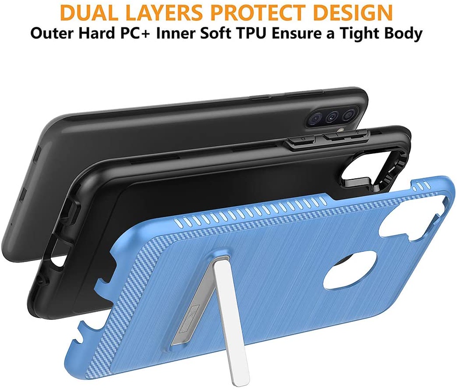 For Apple iPhone 13 Pro Max Brushed Hybrid Armor Carbon Fiber Sand Case Cover - Picture 22 of 29
