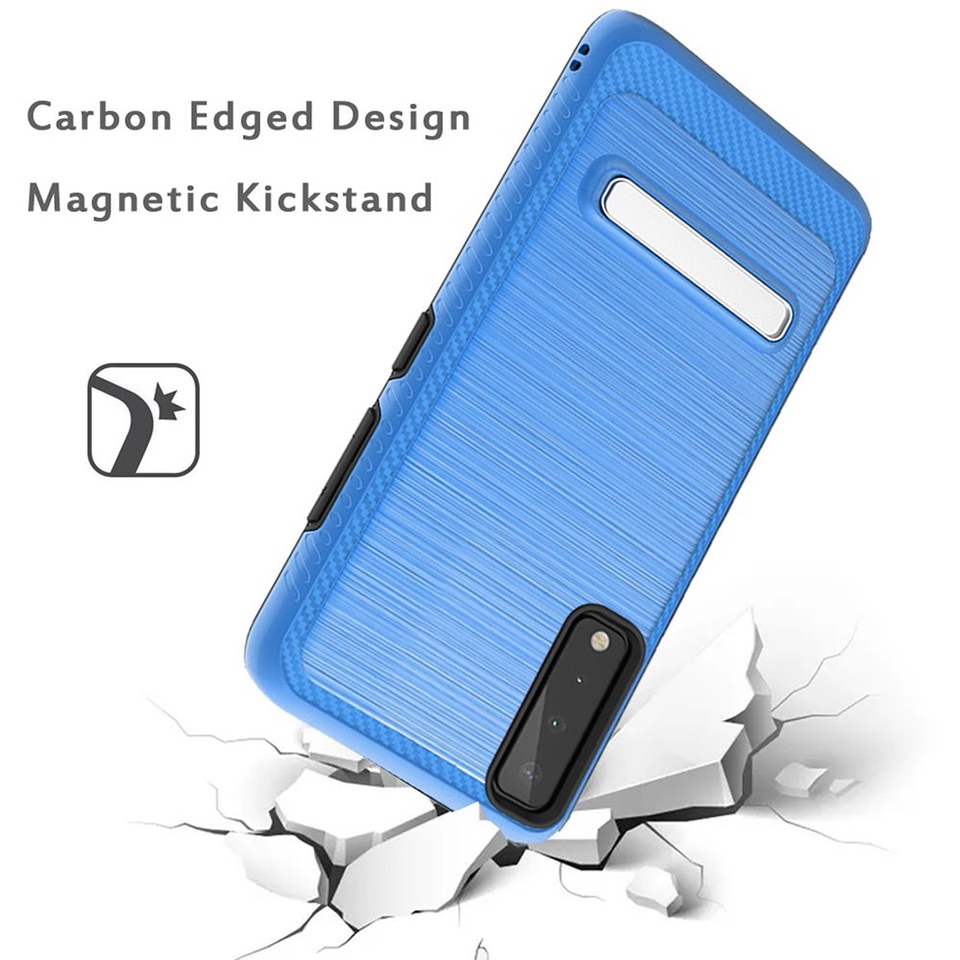 For Apple iPhone 13 Pro Max Brushed Hybrid Armor Carbon Fiber Sand Case Cover - Picture 19 of 29