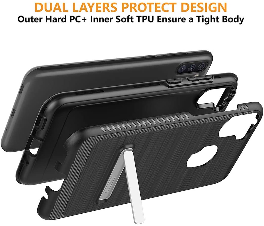 For Apple iPhone 13 Pro Max Brushed Hybrid Armor Carbon Fiber Sand Case Cover - Picture 29 of 29