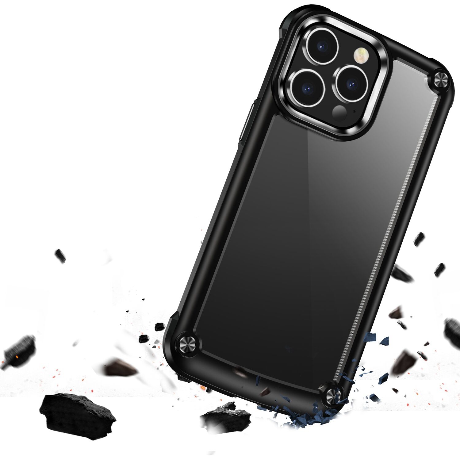 For Apple iPhone 13 Pro Max Hybrid Rubber Hard PC TPU Corner