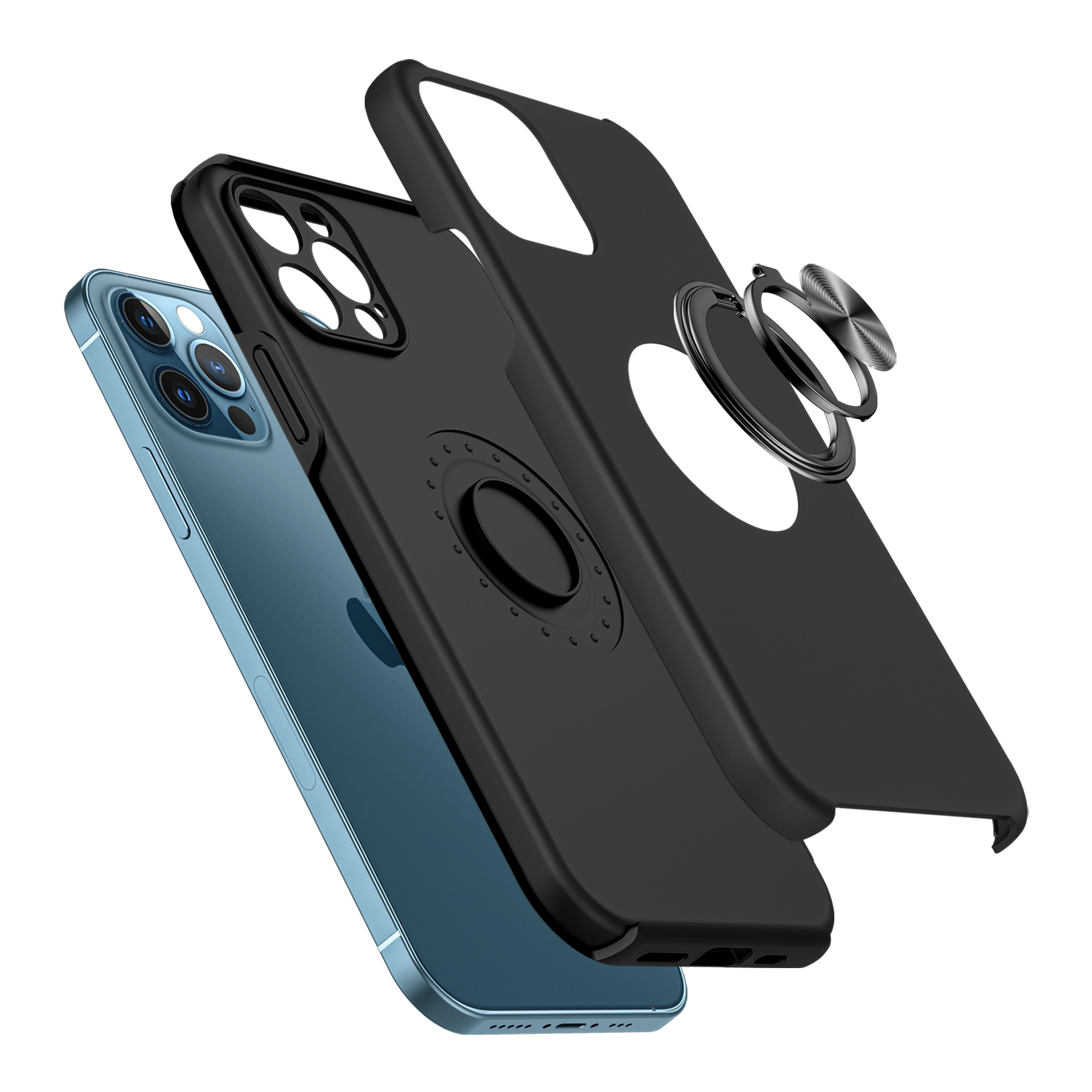 Für Apple iPhone 13 Pro Max Hybrid Drehbar Unsichtbar Ring Ständer TPU Case Hülle - Bild 13 von 57