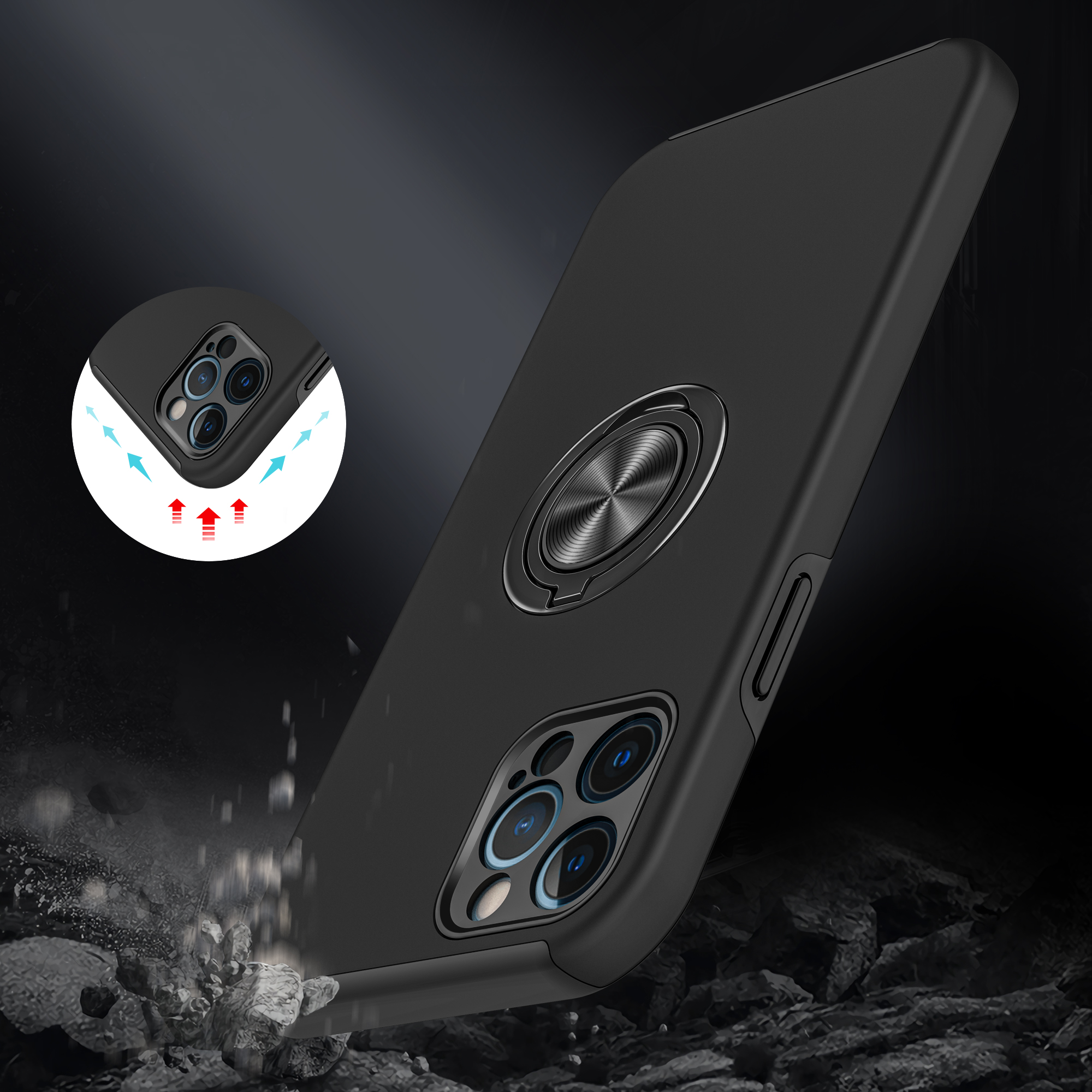 Für Apple iPhone 13 Pro Max Hybrid Drehbar Unsichtbar Ring Ständer TPU Case Hülle - Bild 11 von 57