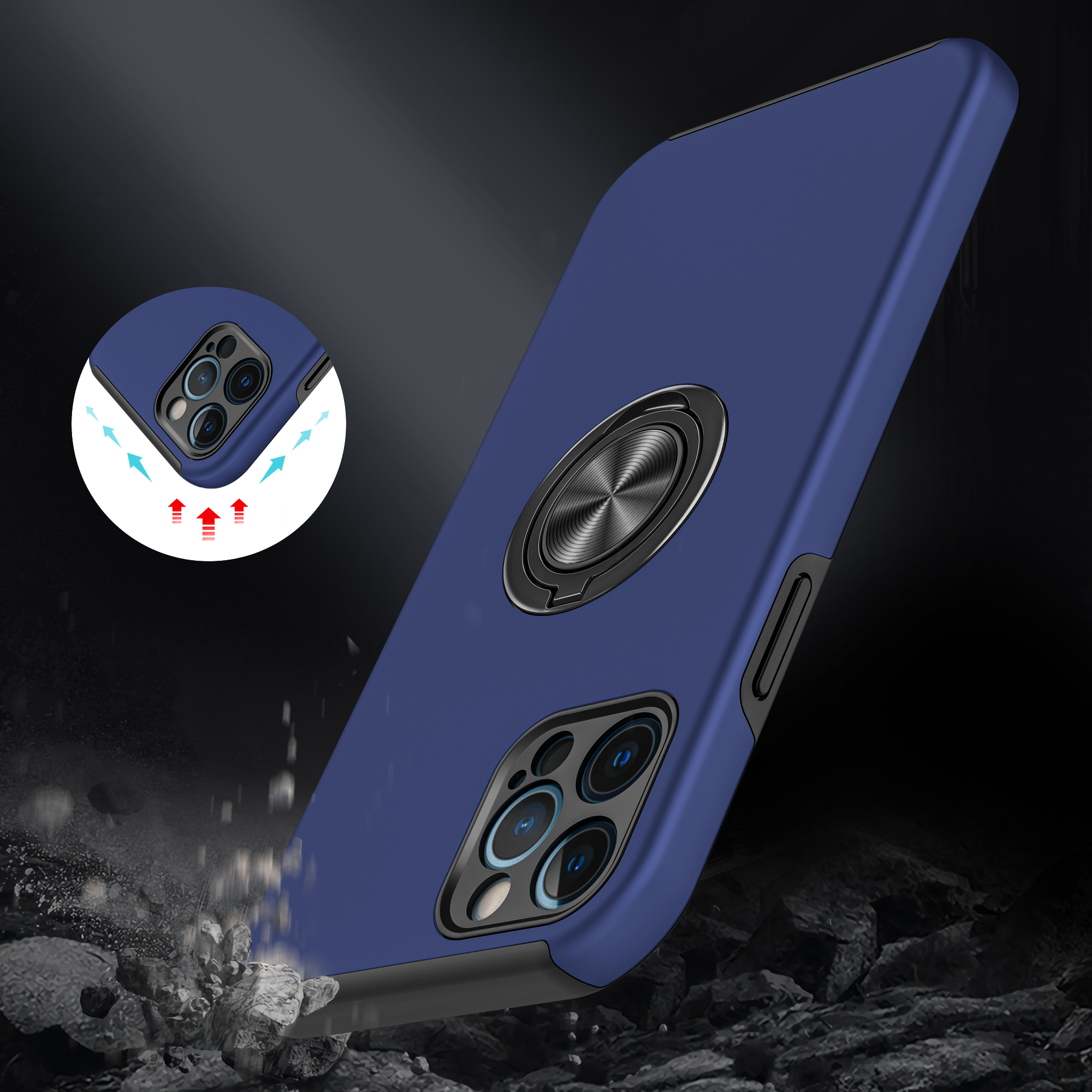 Für Apple iPhone 13 Pro Max Hybrid Drehbar Unsichtbar Ring Ständer TPU Case Hülle - Bild 19 von 57