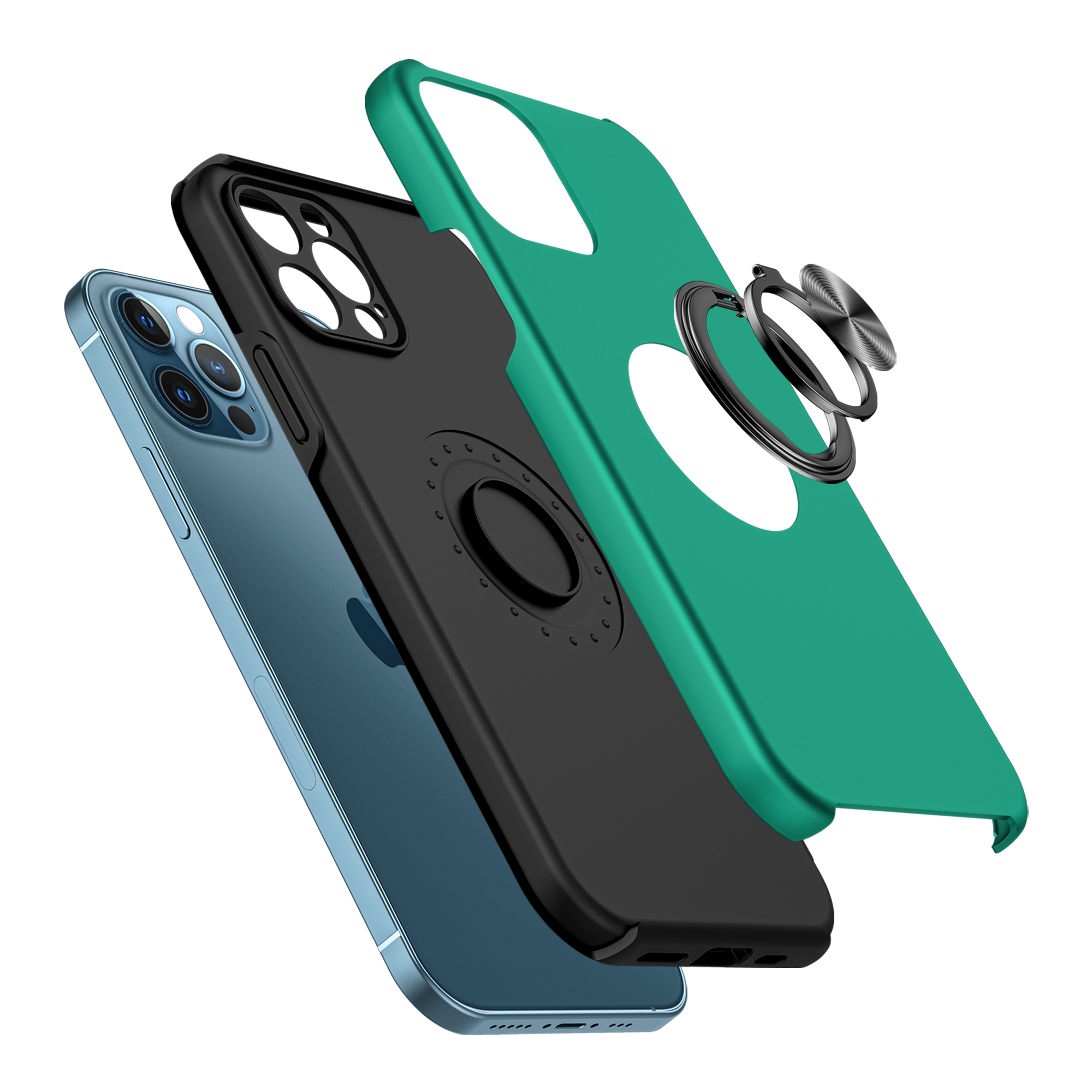 Für Apple iPhone 13 Pro Max Hybrid Drehbar Unsichtbar Ring Ständer TPU Case Hülle - Bild 31 von 57