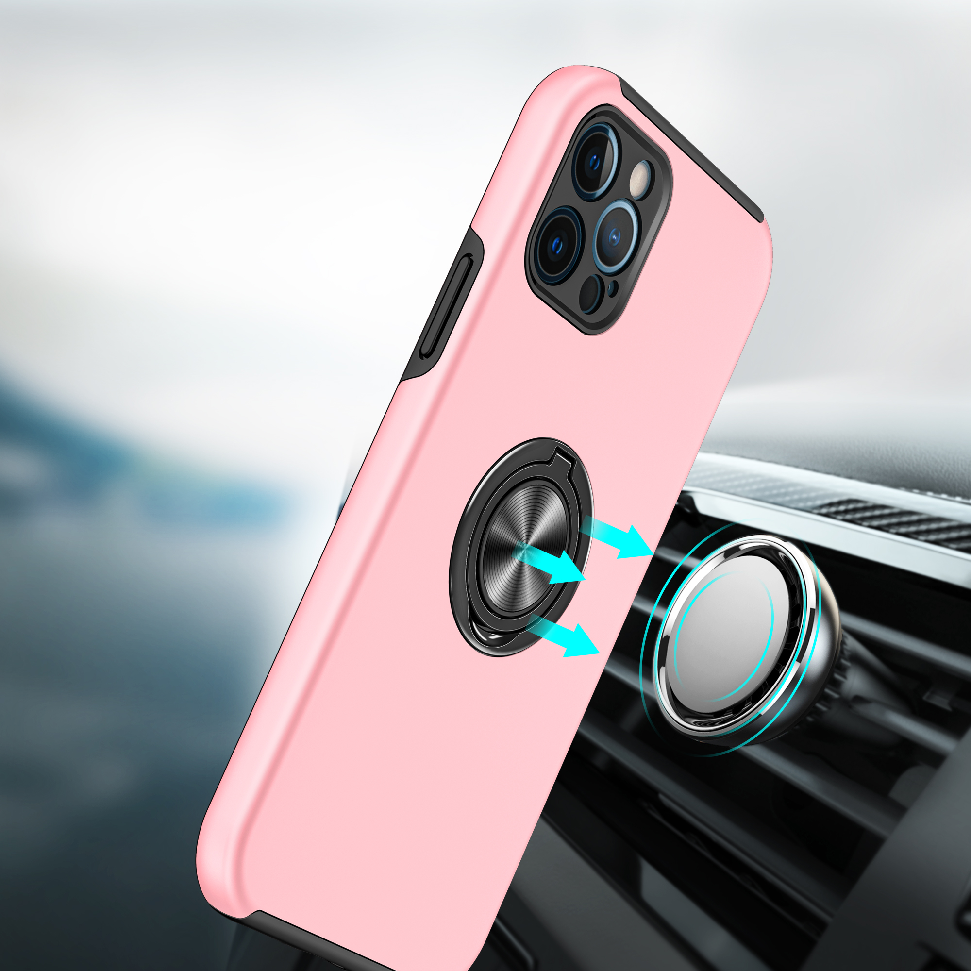 Für Apple iPhone 13 Pro Max Hybrid Drehbar Unsichtbar Ring Ständer TPU Case Hülle - Bild 39 von 57