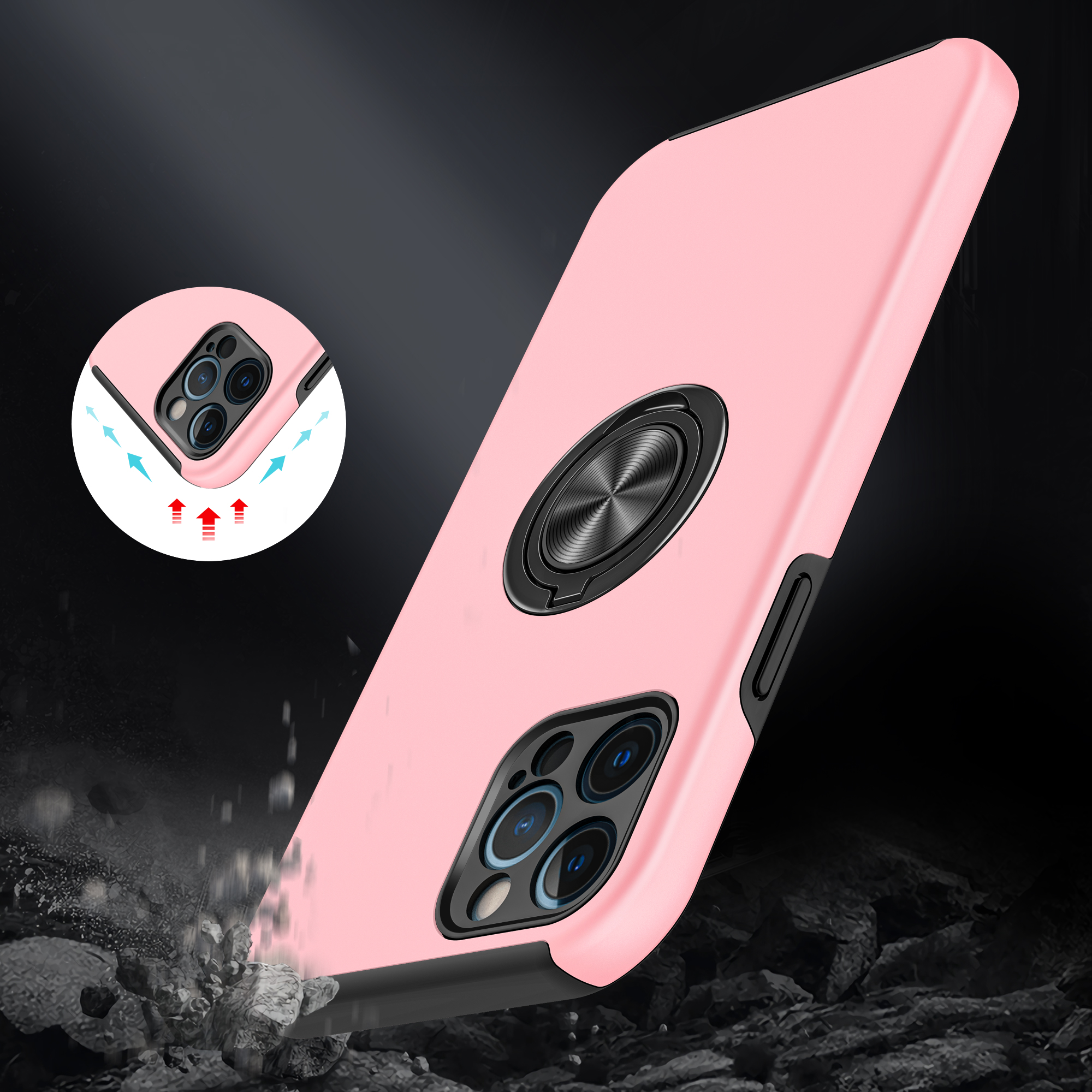 Für Apple iPhone 13 Pro Max Hybrid Drehbar Unsichtbar Ring Ständer TPU Case Hülle - Bild 35 von 57