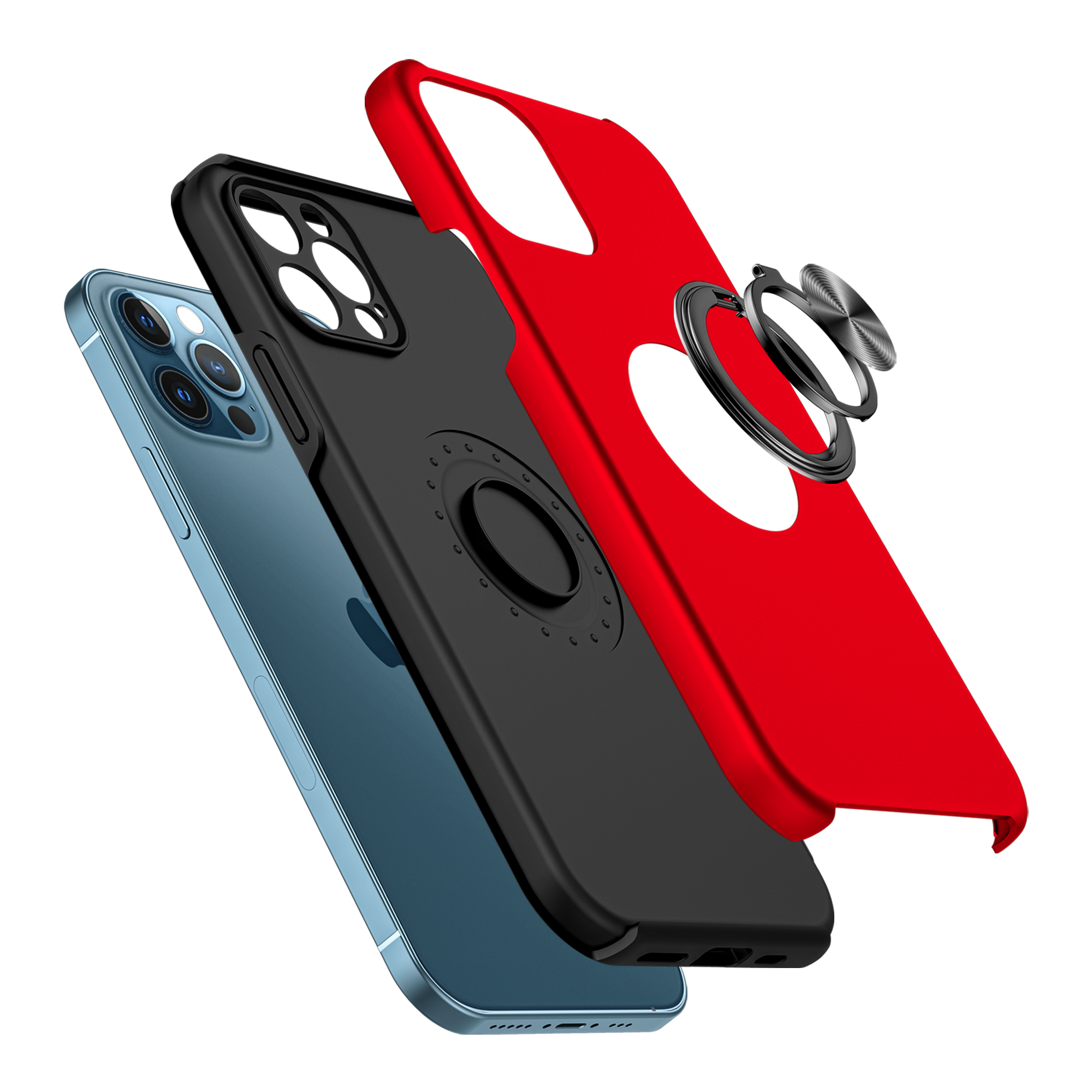 Für Apple iPhone 13 Pro Max Hybrid Drehbar Unsichtbar Ring Ständer TPU Case Hülle - Bild 54 von 57