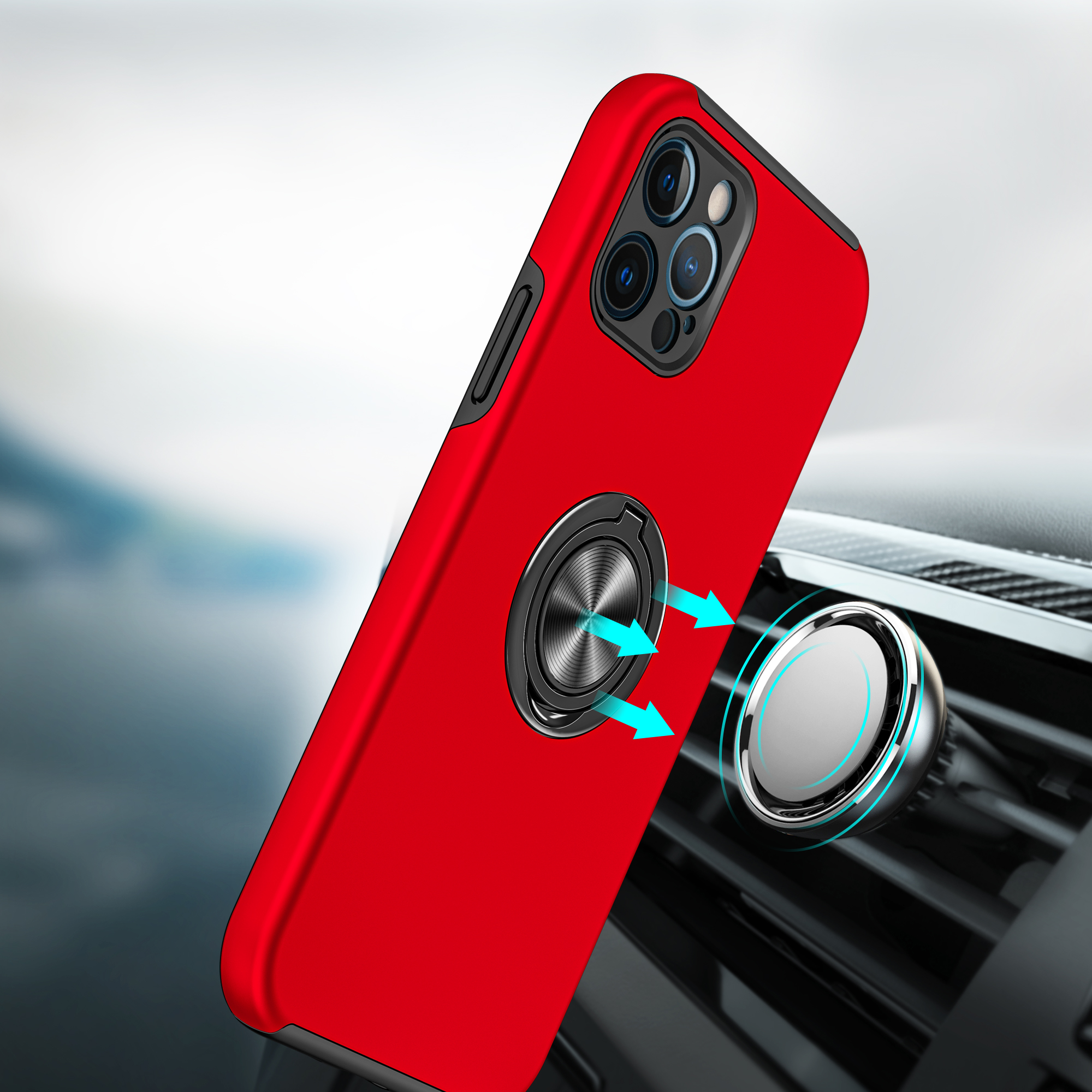 Für Apple iPhone 13 Pro Max Hybrid Drehbar Unsichtbar Ring Ständer TPU Case Hülle - Bild 55 von 57