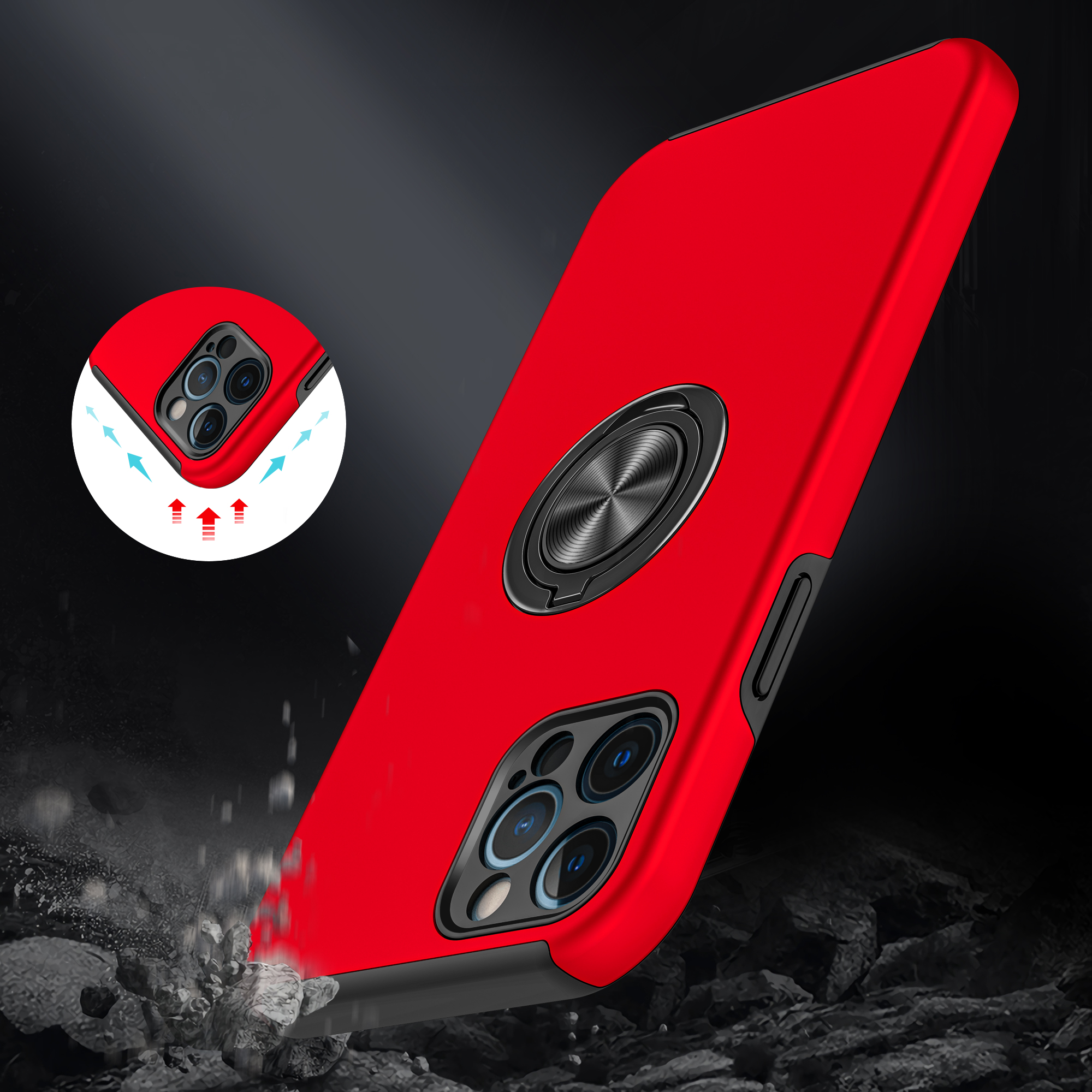 Für Apple iPhone 13 Pro Max Hybrid Drehbar Unsichtbar Ring Ständer TPU Case Hülle - Bild 51 von 57