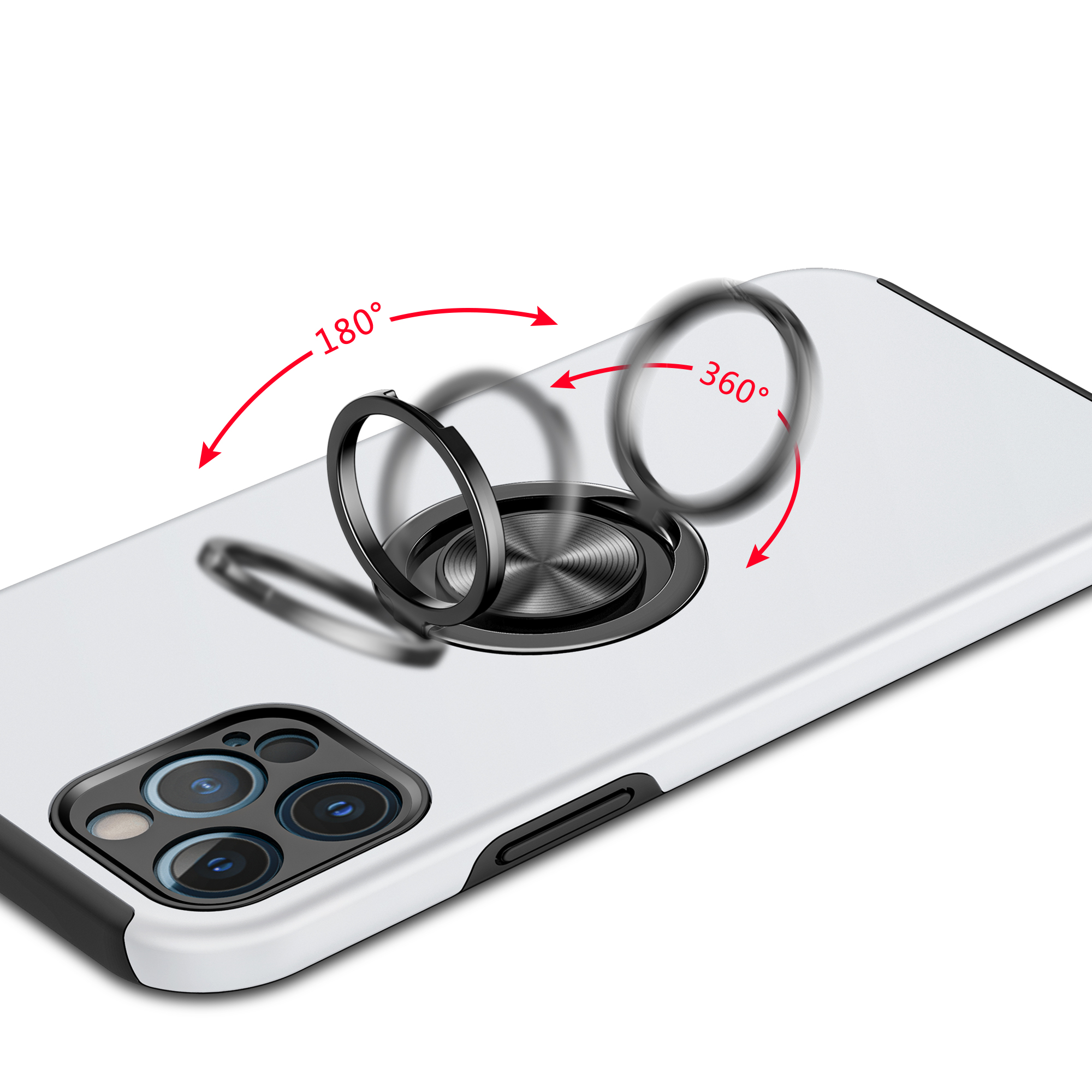 Für Apple iPhone 13 Pro Max Hybrid Drehbar Unsichtbar Ring Ständer TPU Case Hülle - Bild 46 von 57