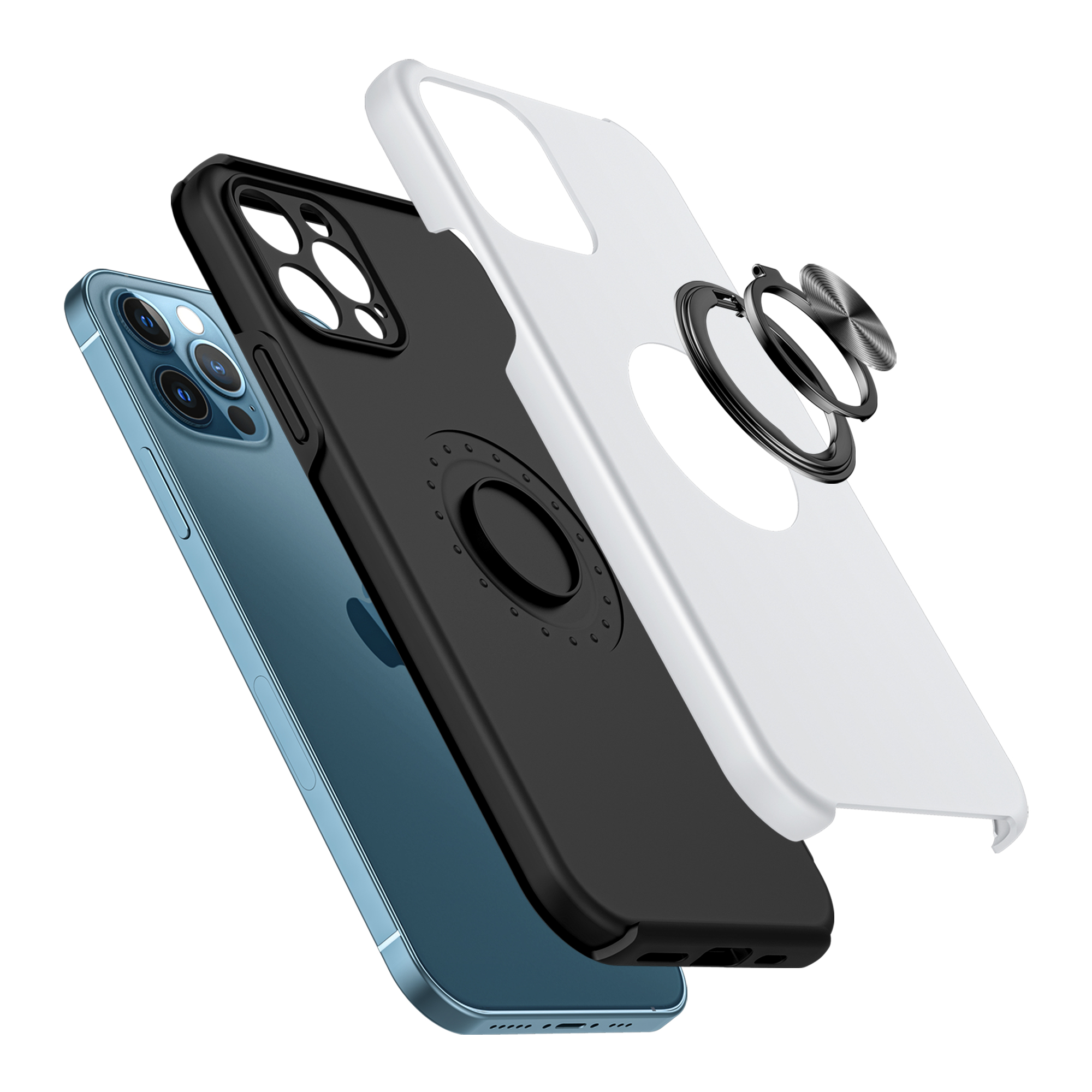 Für Apple iPhone 13 Pro Max Hybrid Drehbar Unsichtbar Ring Ständer TPU Case Hülle - Bild 45 von 57