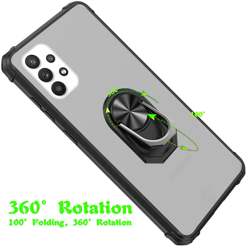 For Apple iPhone 13 Pro Max Clear Shockproof Hybrid Cover w/ Ring Kickstand Case - Bild 11 von 28