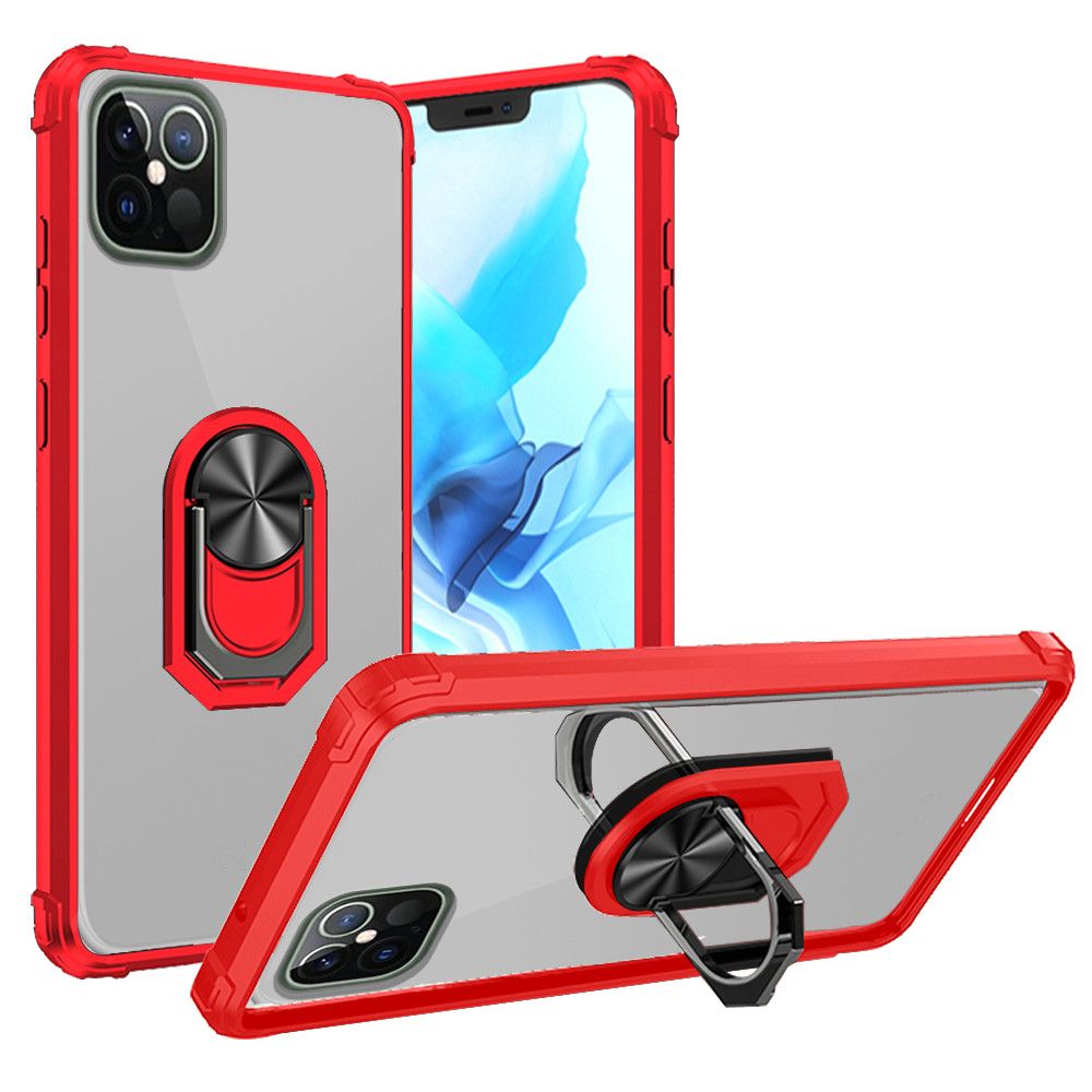 For Apple iPhone 13 Pro Max Clear Shockproof Hybrid Cover w/ Ring Kickstand Case - Bild 21 von 28