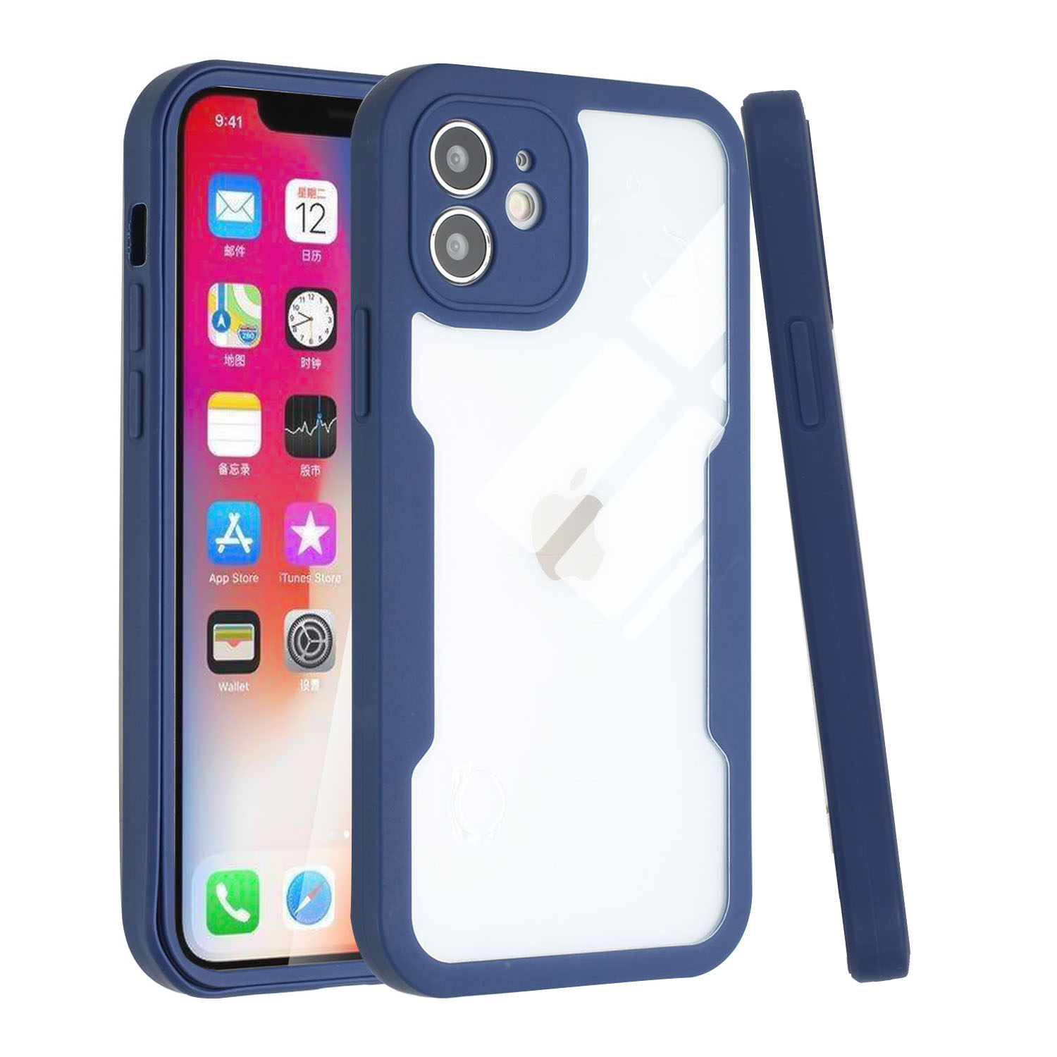 For Apple iPhone 13 Clear Case with PET Screen Protector Slim Full Body Cover - Picture 17 of 17