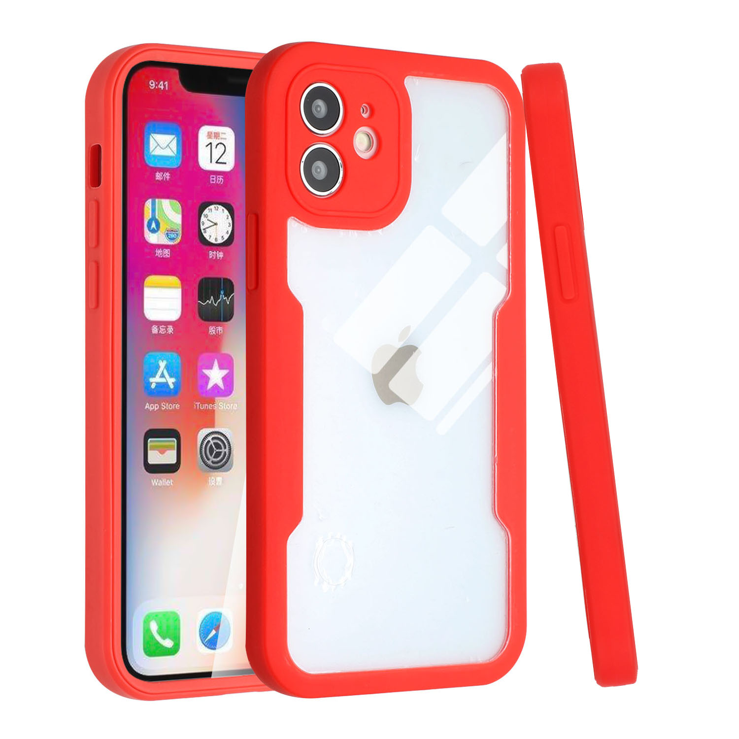 For Apple iPhone 13 Clear Case with PET Screen Protector Slim Full Body Cover - Picture 13 of 17