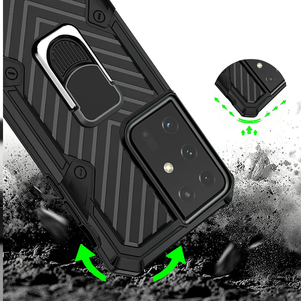 For Apple iPhone 13 with Ring Stand Rotating Dual Layer Hybrid Rugged Case Cover - Picture 10 of 43