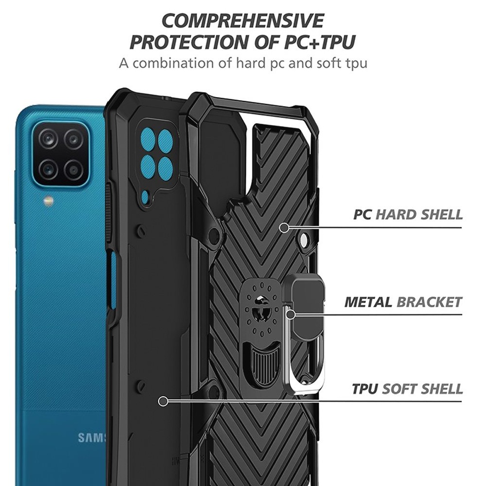 For Apple iPhone 13 with Ring Stand Rotating Dual Layer Hybrid Rugged Case Cover - Picture 12 of 43