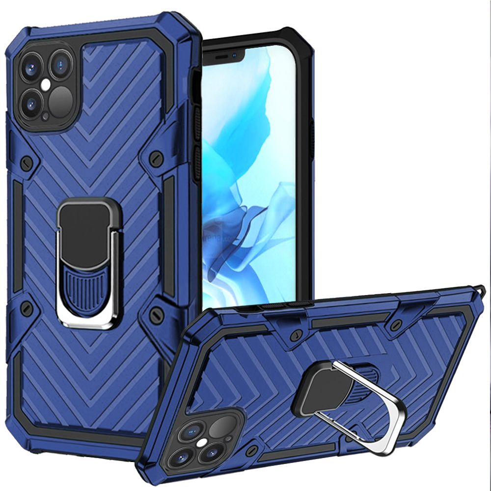 For Apple iPhone 13 with Ring Stand Rotating Dual Layer Hybrid Rugged Case Cover - Picture 15 of 43