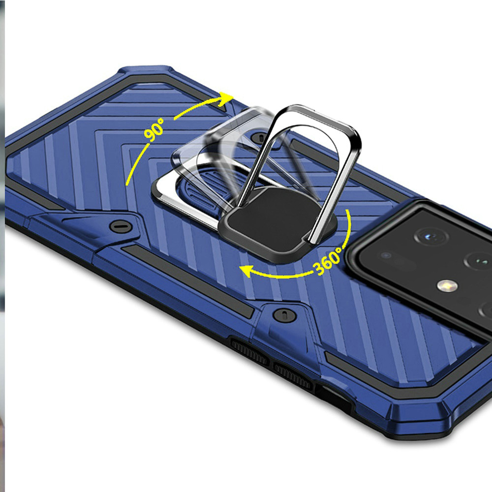 For Apple iPhone 13 with Ring Stand Rotating Dual Layer Hybrid Rugged Case Cover - Picture 17 of 43