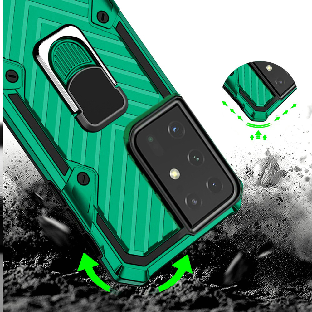 For Apple iPhone 13 with Ring Stand Rotating Dual Layer Hybrid Rugged Case Cover - Picture 40 of 43