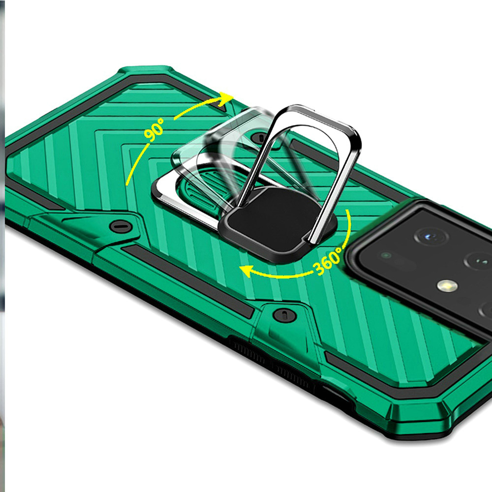 For Apple iPhone 13 with Ring Stand Rotating Dual Layer Hybrid Rugged Case Cover - Picture 41 of 43