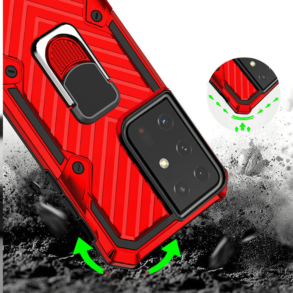 For Apple iPhone 13 with Ring Stand Rotating Dual Layer Hybrid Rugged Case Cover - Picture 22 of 43