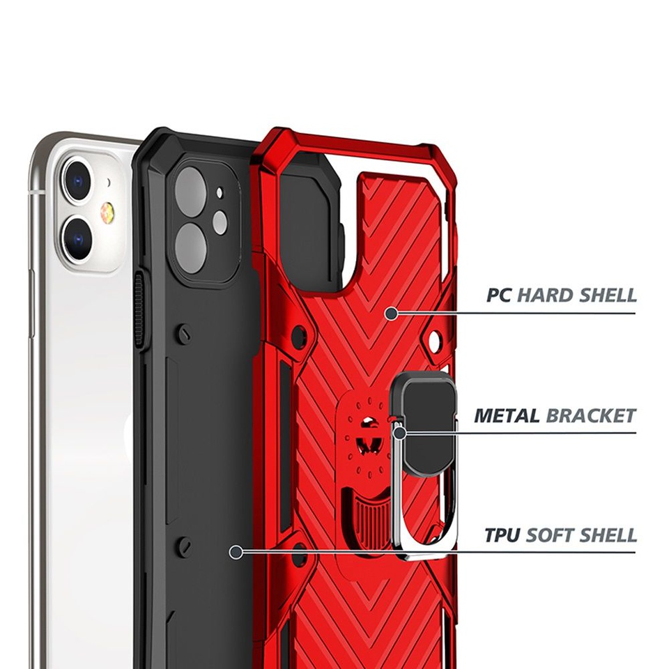 For Apple iPhone 13 with Ring Stand Rotating Dual Layer Hybrid Rugged Case Cover - Picture 24 of 43