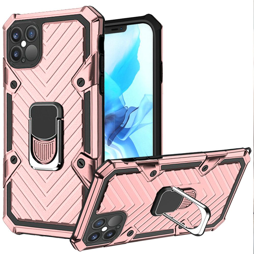 For Apple iPhone 13 with Ring Stand Rotating Dual Layer Hybrid Rugged Case Cover - Picture 27 of 43
