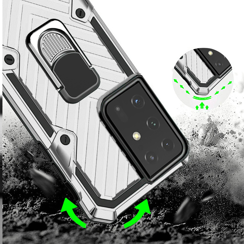 For Apple iPhone 13 with Ring Stand Rotating Dual Layer Hybrid Rugged Case Cover - Picture 34 of 43