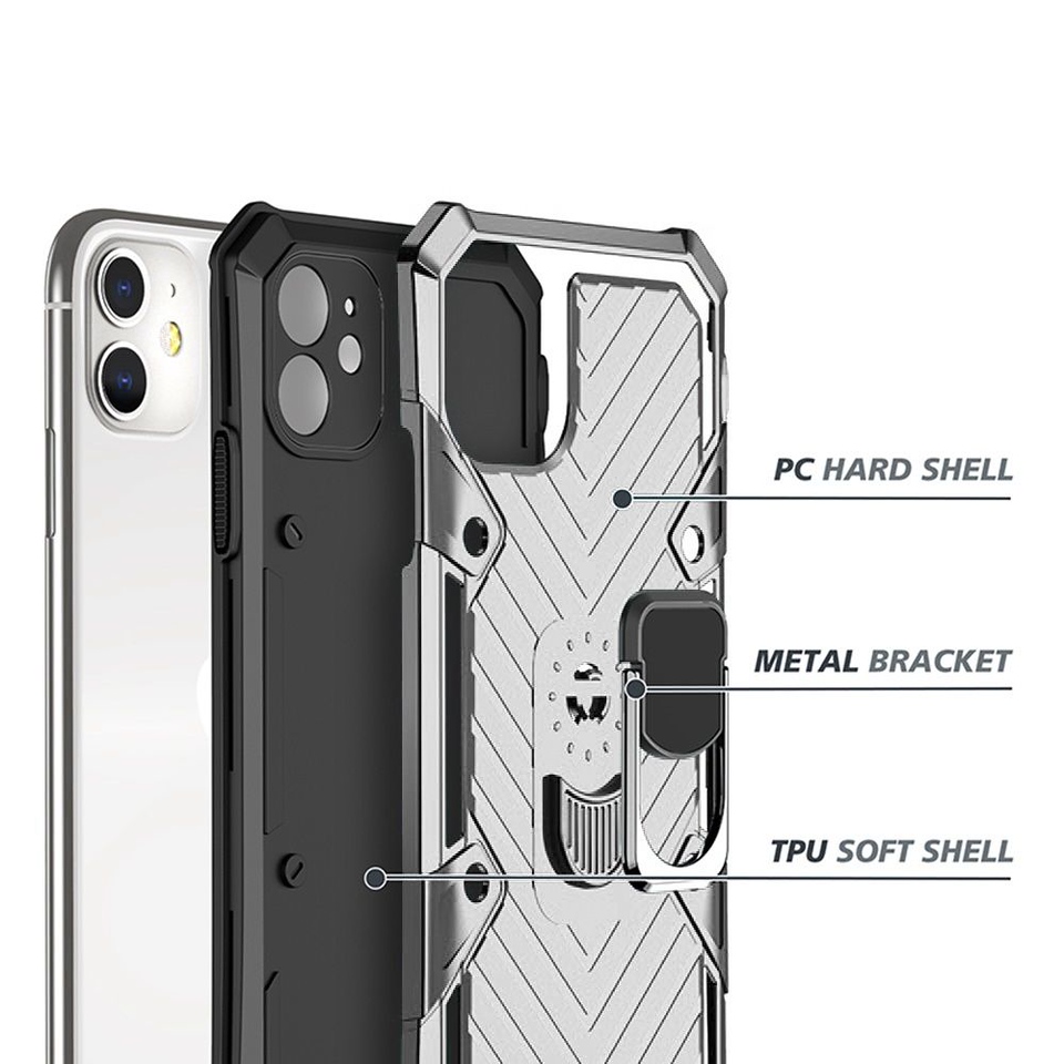For Apple iPhone 13 with Ring Stand Rotating Dual Layer Hybrid Rugged Case Cover - Picture 36 of 43