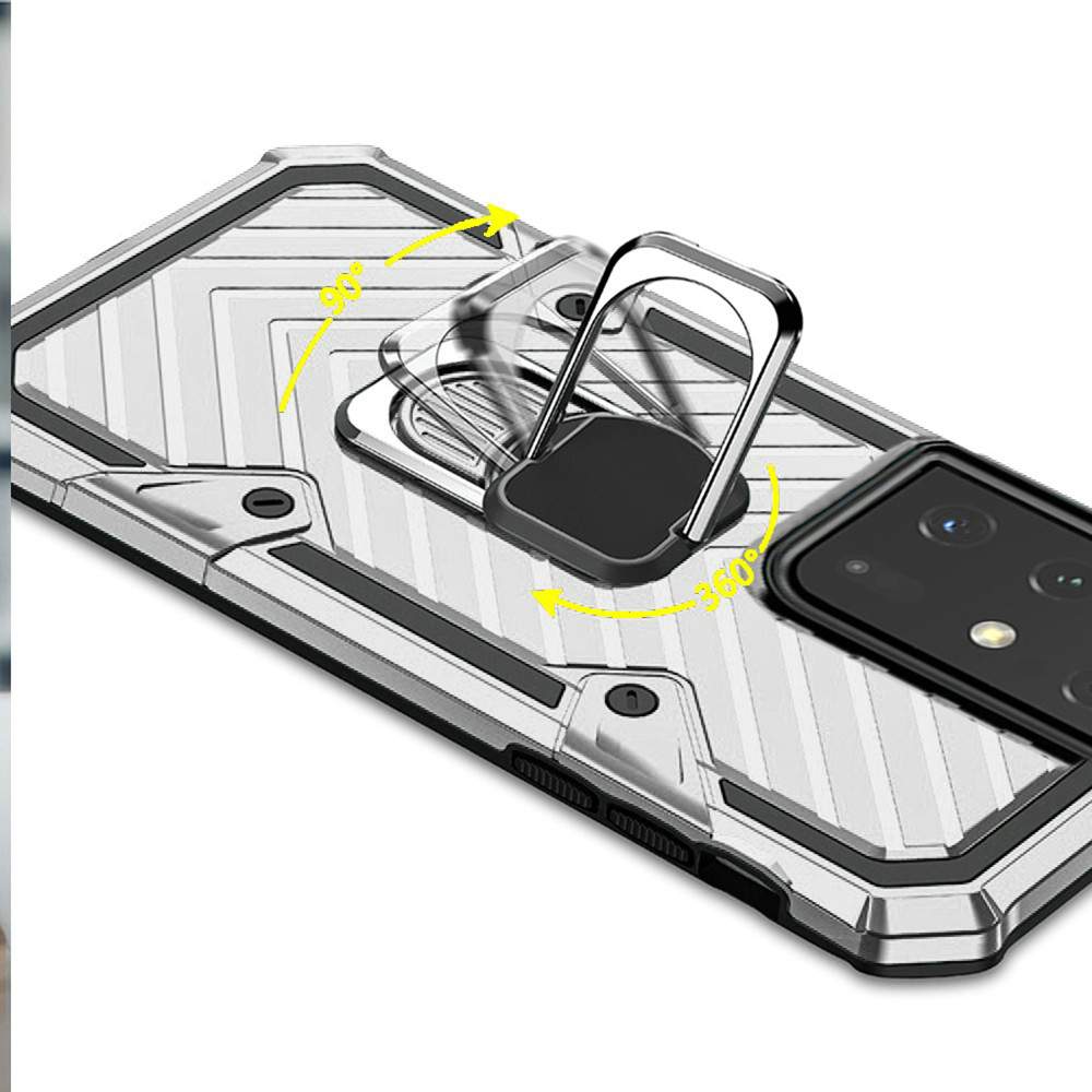 For Apple iPhone 13 with Ring Stand Rotating Dual Layer Hybrid Rugged Case Cover - Picture 35 of 43