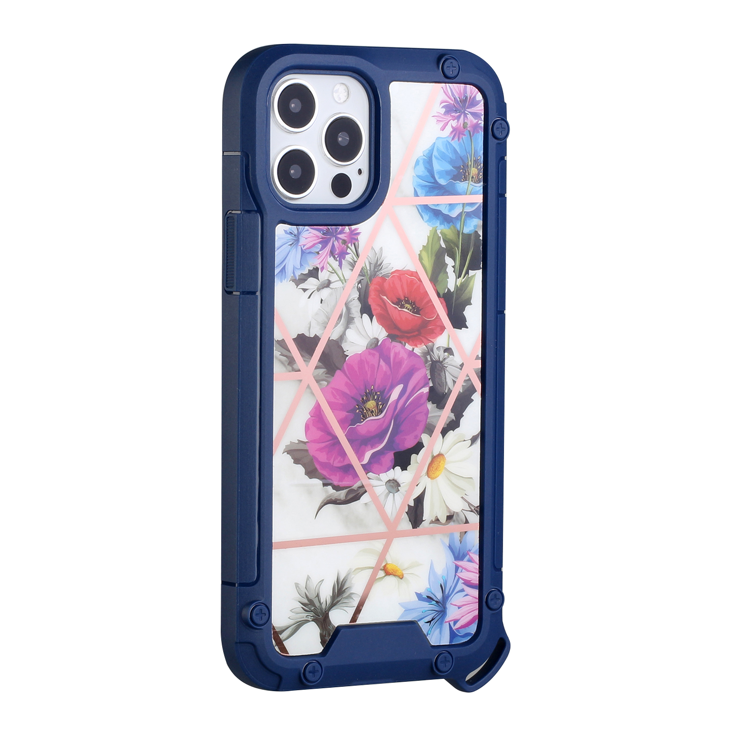 For Apple iPhone 13 Pro Marbling Pattern Design Hybrid Armor Bumper Case Cover - Picture 19 of 37