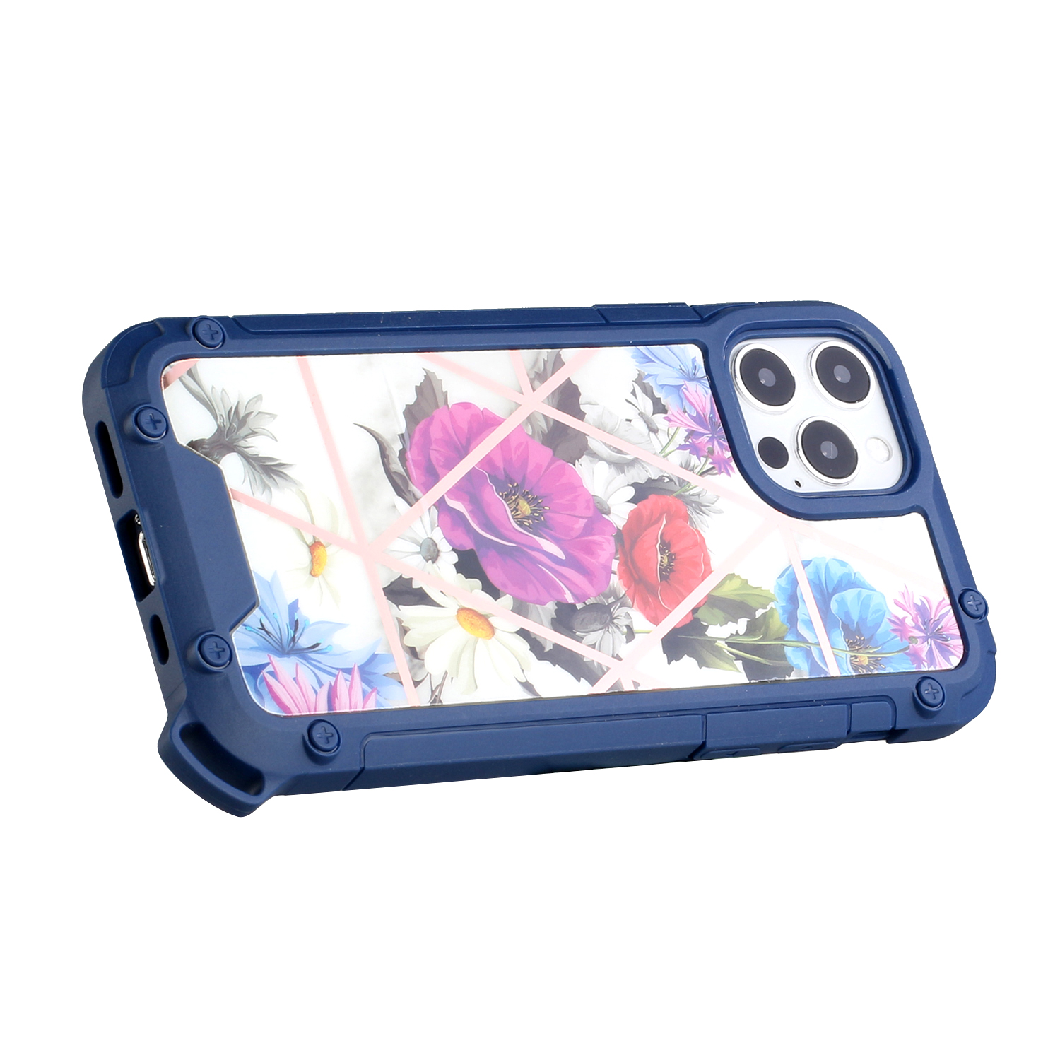 For Apple iPhone 13 Pro Marbling Pattern Design Hybrid Armor Bumper Case Cover - Picture 18 of 37