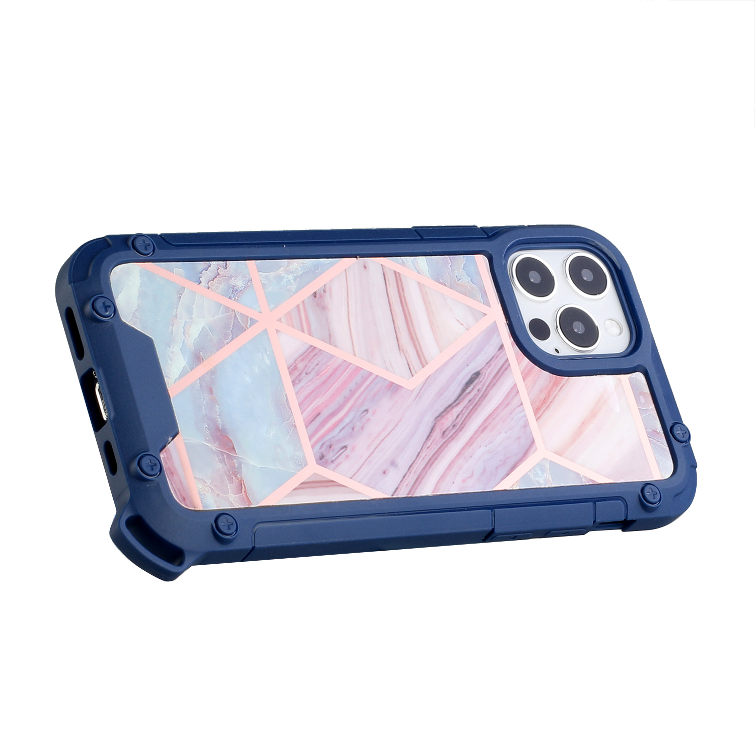 For Apple iPhone 13 Pro Marbling Pattern Design Hybrid Armor Bumper Case Cover - Picture 29 of 37