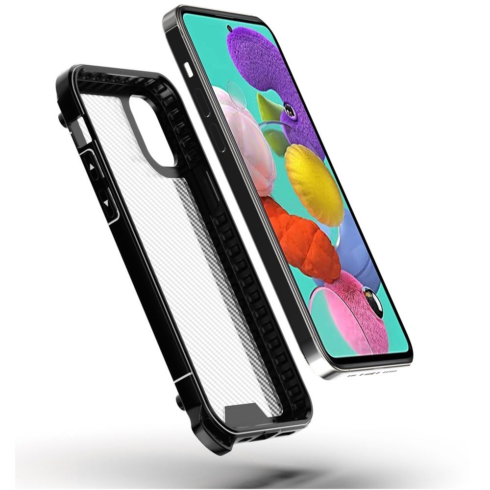 For Apple iPhone 13 Pro Matte Carbon Fiber Heavy Duty Hybrid Armor Case Cover - Picture 10 of 25