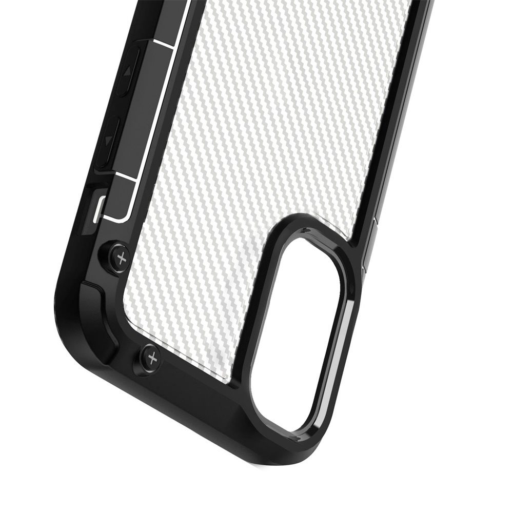 For Apple iPhone 13 Pro Matte Carbon Fiber Heavy Duty Hybrid Armor Case Cover - Picture 11 of 25