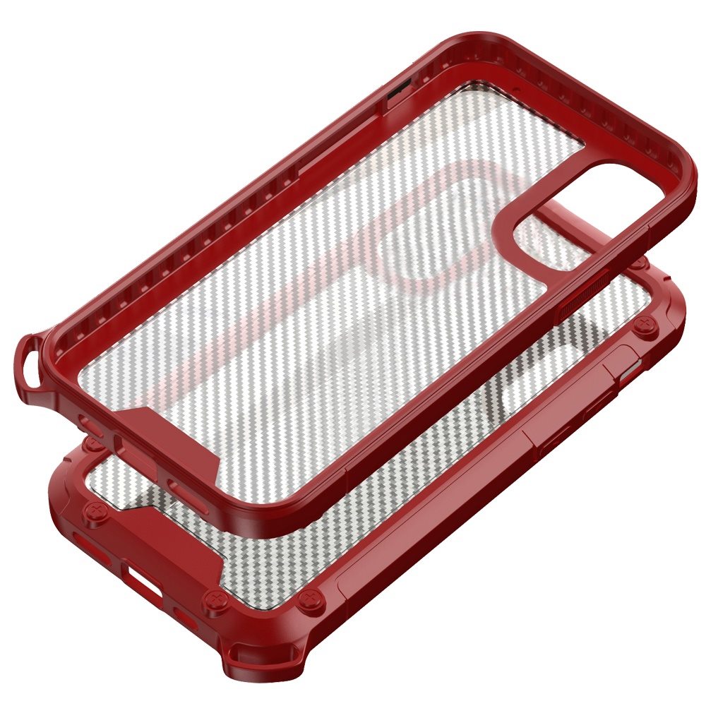 For Apple iPhone 13 Pro Matte Carbon Fiber Heavy Duty Hybrid Armor Case Cover - Picture 24 of 25