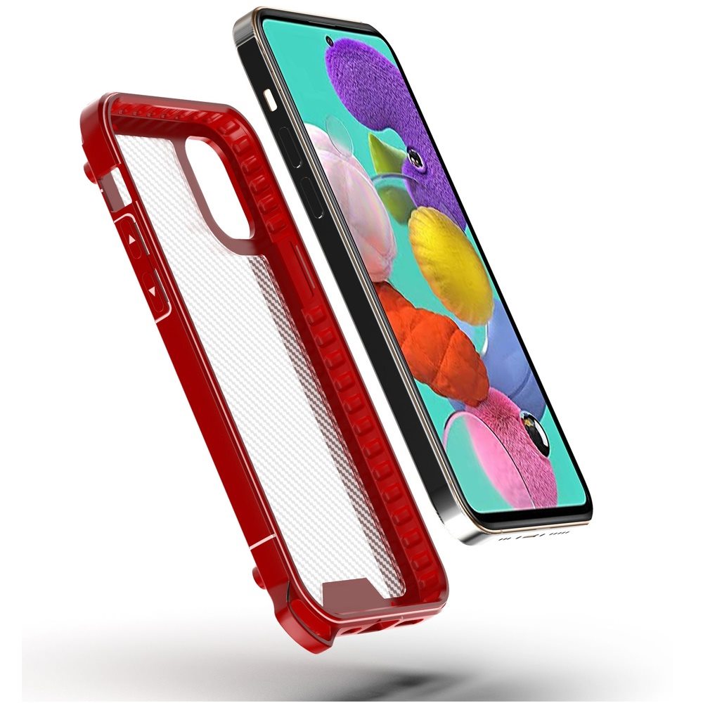 For Apple iPhone 13 Pro Matte Carbon Fiber Heavy Duty Hybrid Armor Case Cover - Picture 22 of 25